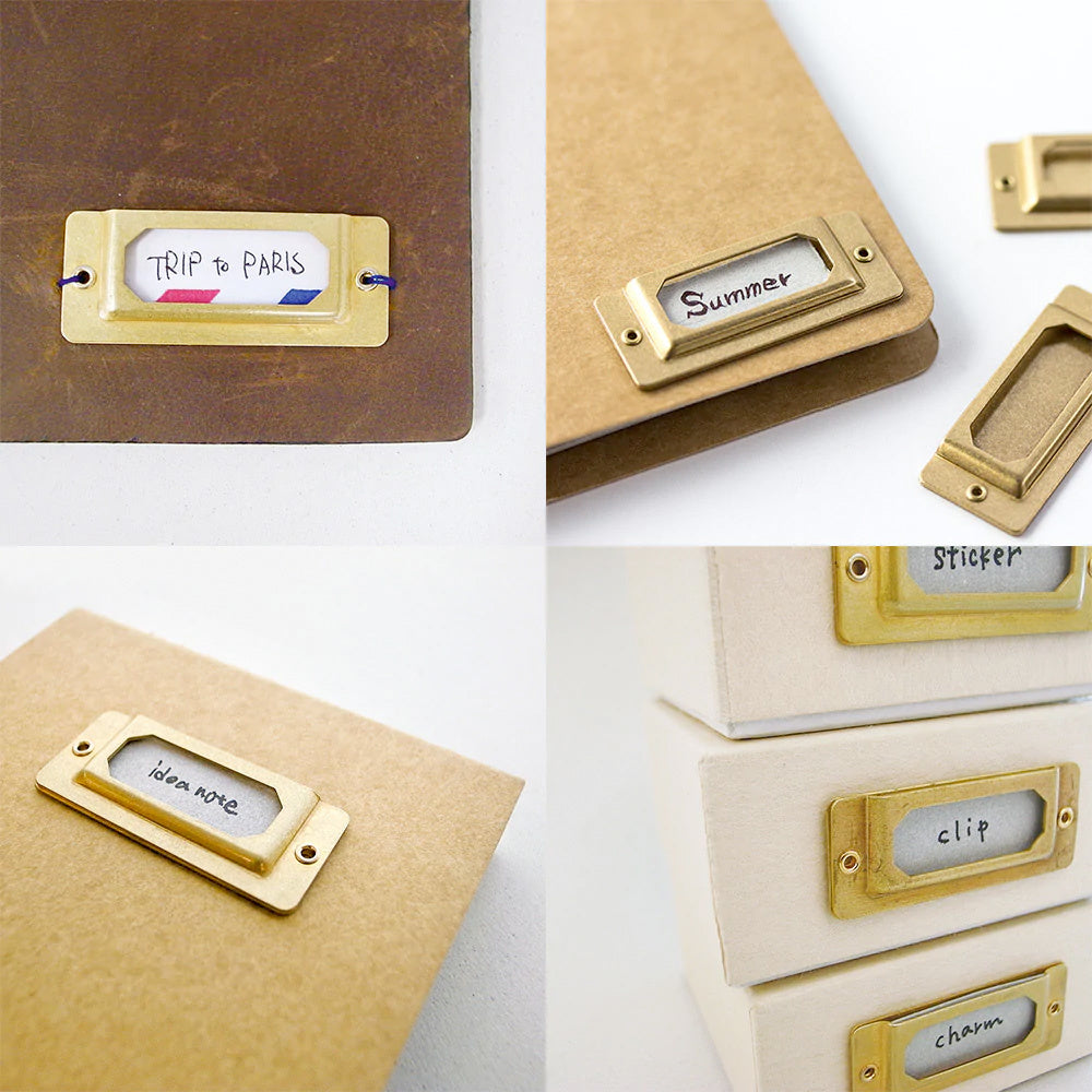 TRAVELER'S Brass Label Plate