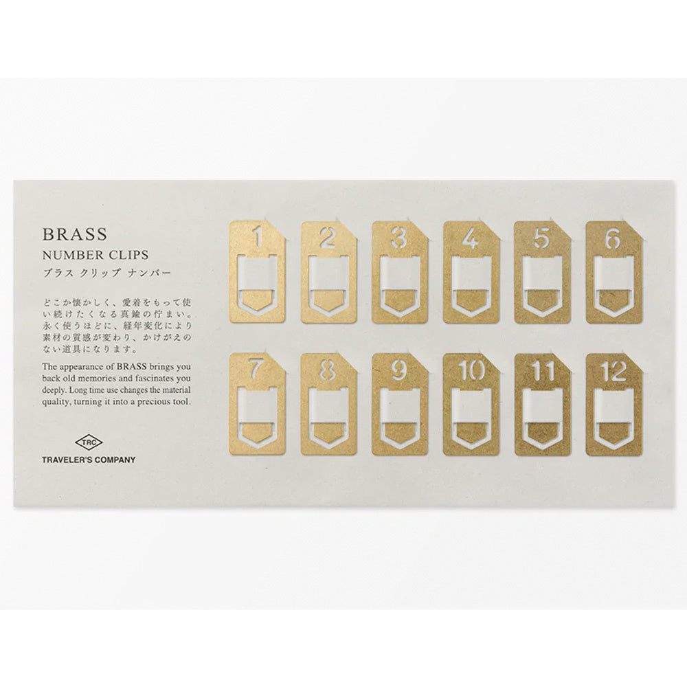 TRAVELER'S Brass Number Clip