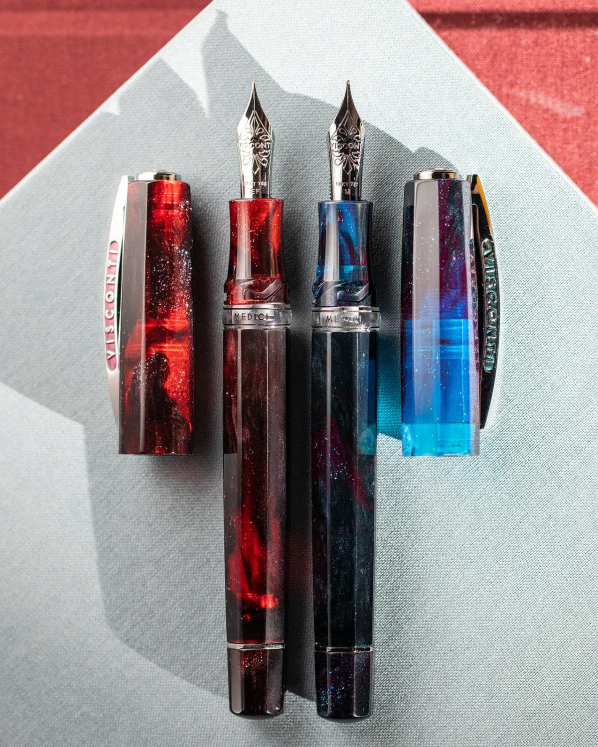 Visconti Medici Astral Fountain Pen - Stellar Red with Palladium Trim (Limited Edition - Retired)