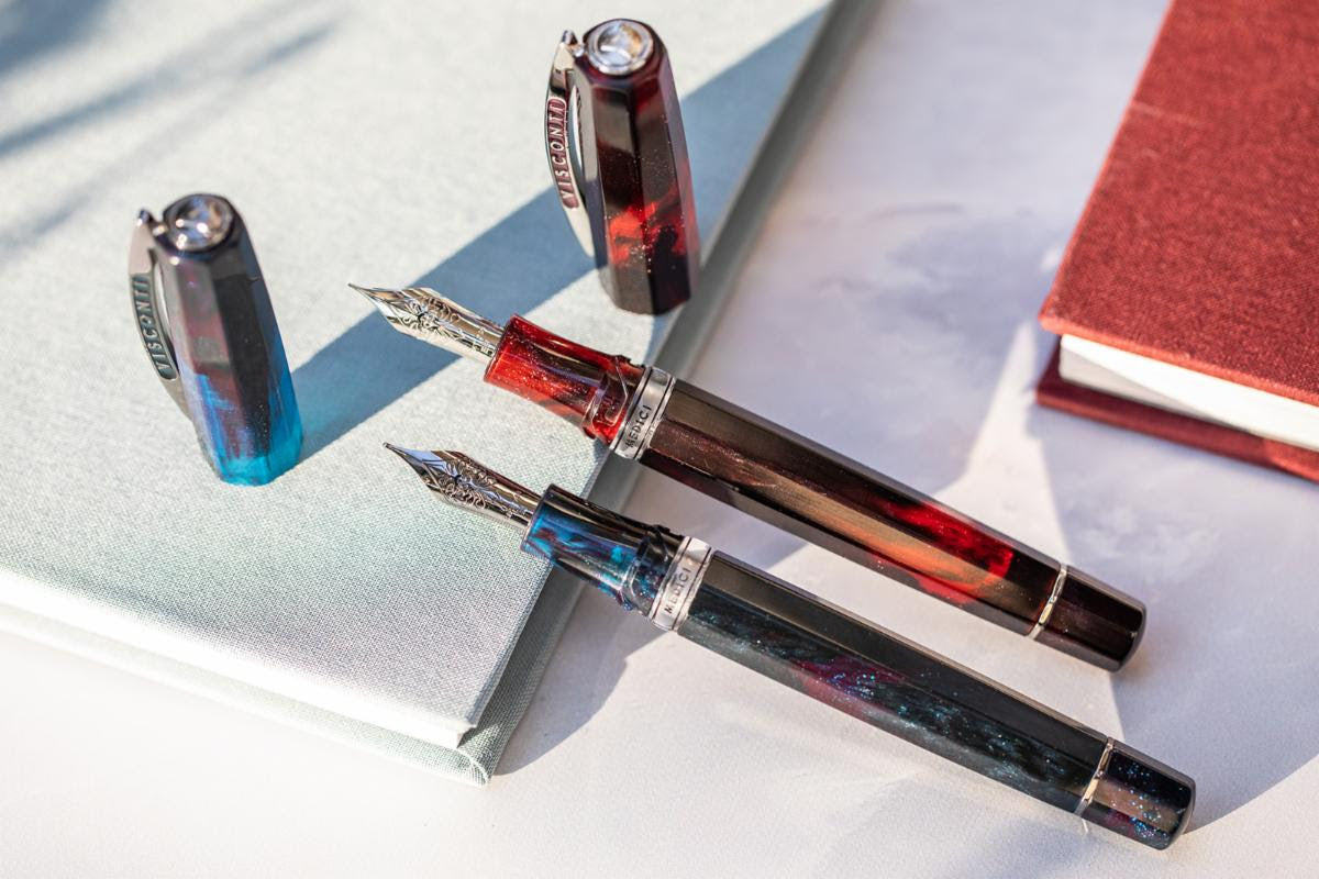 Visconti Medici Astral Fountain Pen - Stellar Red with Palladium Trim (Limited Edition - Retired)