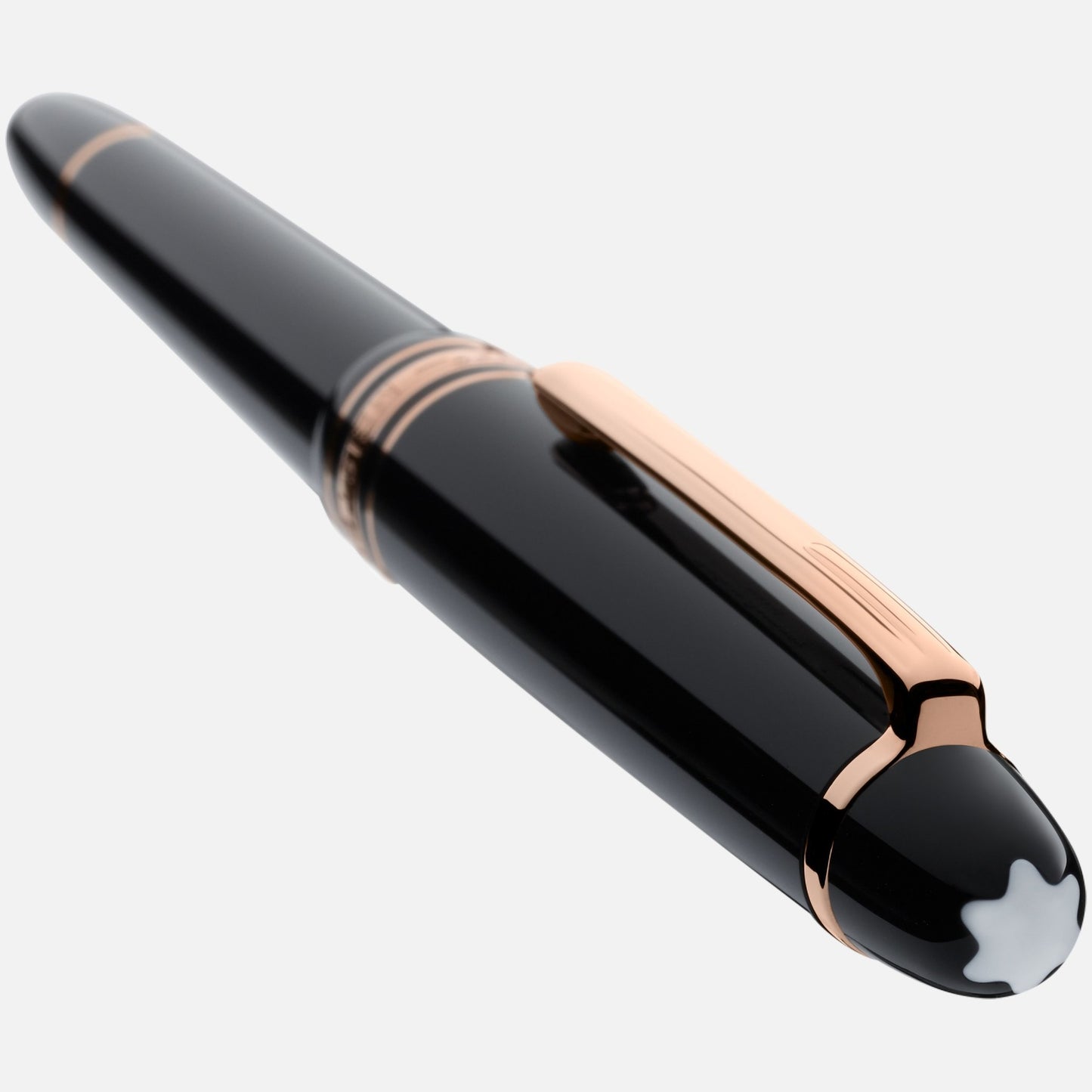 Montblanc Rollerball - Black with Rose Gold Trim (Meisterstück Classique)
