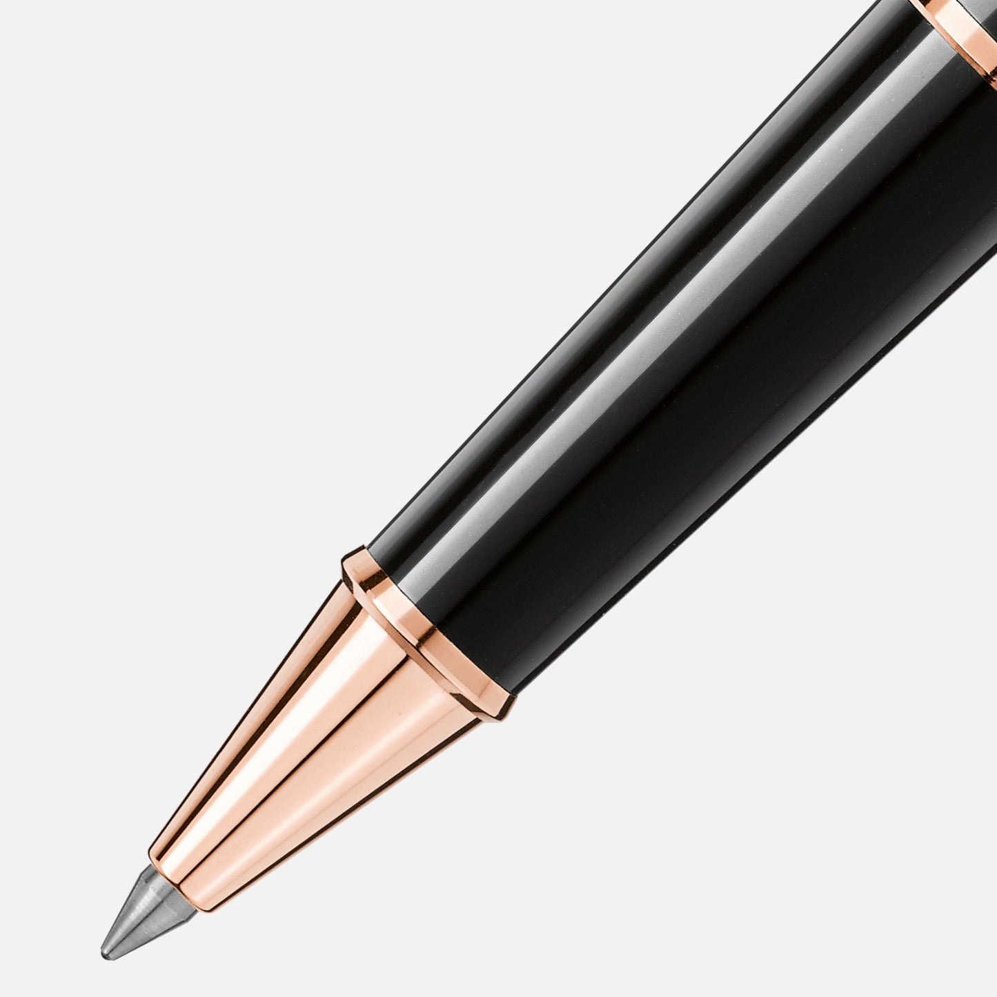 Montblanc Rollerball - Black with Rose Gold Trim (Meisterstück Classique)