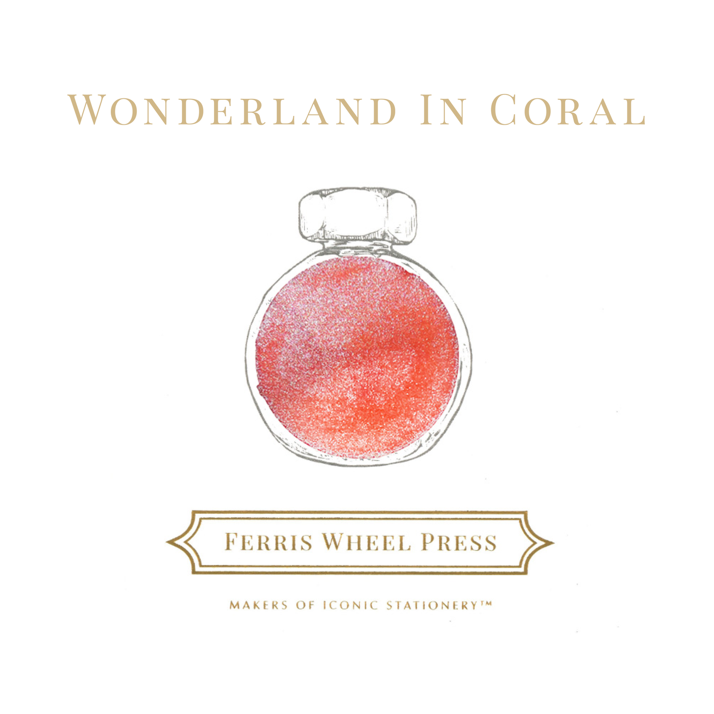 Ferris Wheel Press Wonderland in Coral (38ml) Bottled Ink
