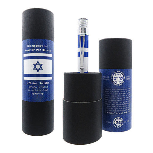 Retro 51 Collection Tornado Popper Rollerball - Israel Flag (Dromgoole's and FPH Exclusive)